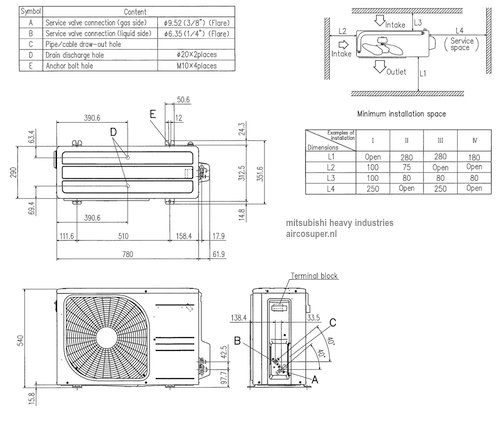 srk20-35zs-w airco buitenunit