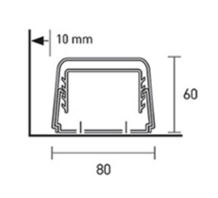 kabelgoot 80x60 mm