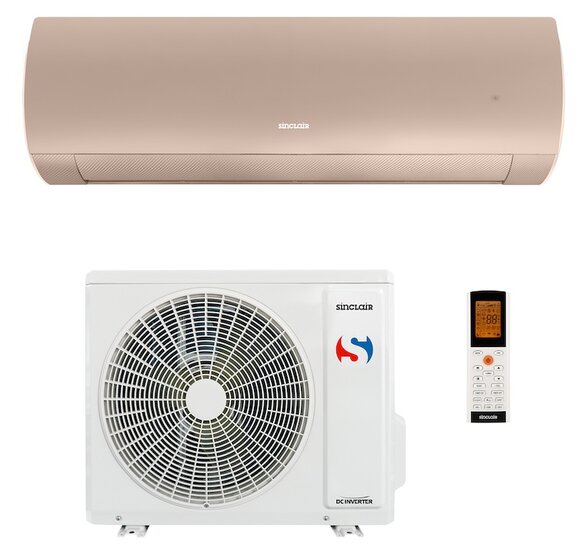 Set Sinclair Terrel Champagne SIH-013BITC 3,5 kW Airco + Montage