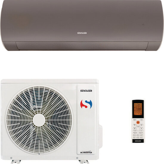 Wand single-split set Terrel SIH-13BITB 3,5 kW Antraciet incl. infrarood bediening + ingebouwde wifi module