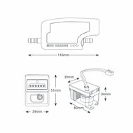 Afmetingen condensafvoerpomp mini orange