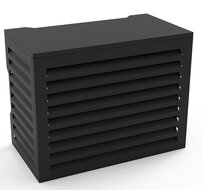 Airconditioner omkasting, zwart, aluminium