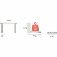 Maatschets Rodigas ms219 wandbeugel B=1000 L=550mm 140kg