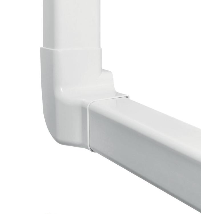 verstelbare richtingshoek rechts 80 mm crèmewit