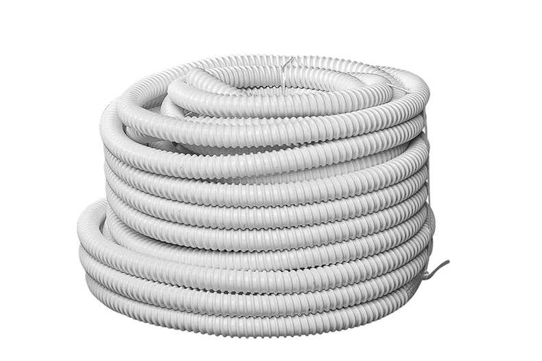 Flexibele afvoerslang, geribbeld-glad binnenin, Ø16mm per meter