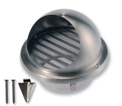 Roestvrijstalen buitenluchtrooster Ø125 mm