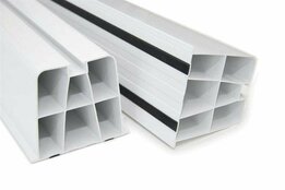 Montagebalk Wit PVC, 2x 1000mm